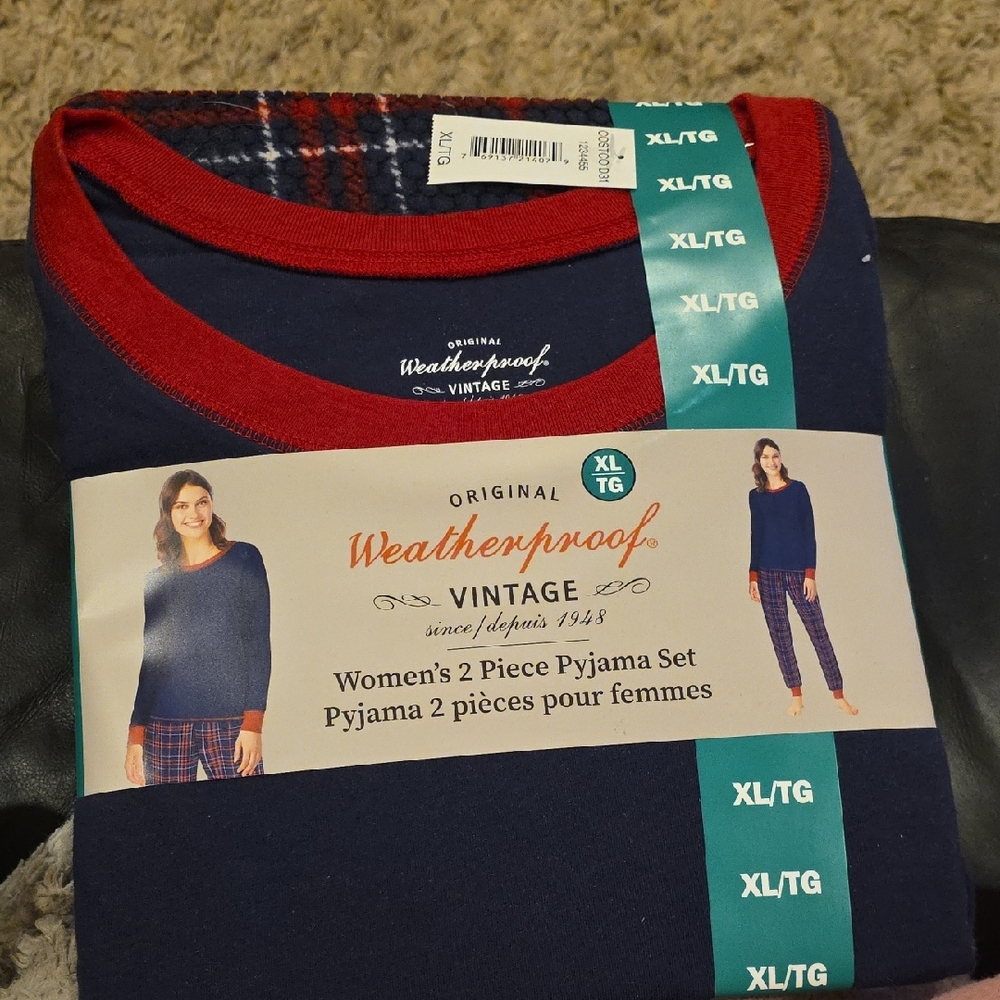 Womans Original Weatherproof Vintage 2 Piece PJ Set New Size XL
